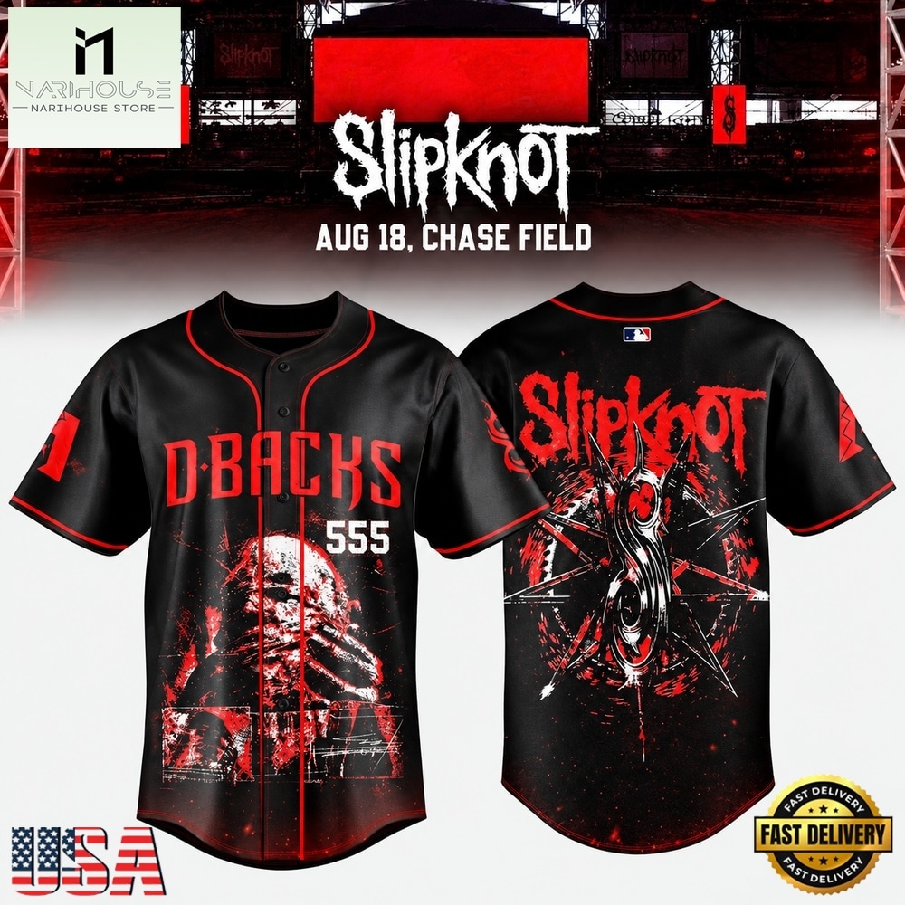 Arizona Diamondbacks x Slipknot Stadium Tour 2027 Limited Edition Baseball Jersey, Concert Baseball Jersey Arizona Diamondbacks x Slipknot Stadium Tour 2027 Limited Edition Baseball Jersey, Concert Baseball Jersey