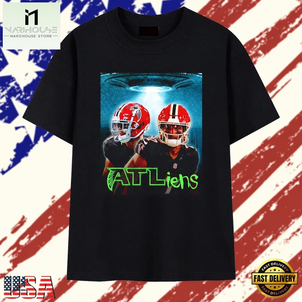 Atlanta Falcons ATLliens Football Players T Shirt, Stylish 2D Graphic Shirt Atlanta Falcons ATLliens Football Players T Shirt, Stylish 2D Graphic Shirt