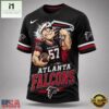 Atlanta Falcons NFL Popeye Bold Cartoon Athletes 3D T Shirt, NFL Sporty Shirt Atlanta Falcons Nfl Popeye Bold Cartoon Athletes 3D T Shirt