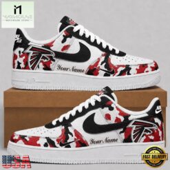 Atlanta Falcons NFL Team Camo Air Force 1 Shoes Sneakers, NFL Team AF1 Shoes Atlanta Falcons Nfl Team Camo Air Force 1 Shoes Sneakers
