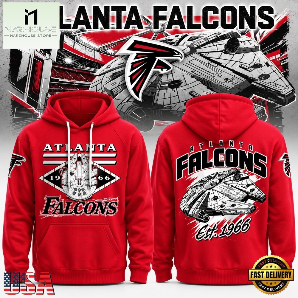 Atlanta Falcons x Disney Special Millennium Falcon Hoodie, Hot 3D Shirt Trend Atlanta Falcons x Disney Special Millennium Falcon Hoodie, Hot 3D Shirt Trend