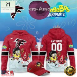 Atlanta Falcons x SpongeBob Limited Edition Personalized Hoodie, Hot 3D Shirt Trend Atlanta Falcons X Spongebob Limited Edition Personalized Hoodie