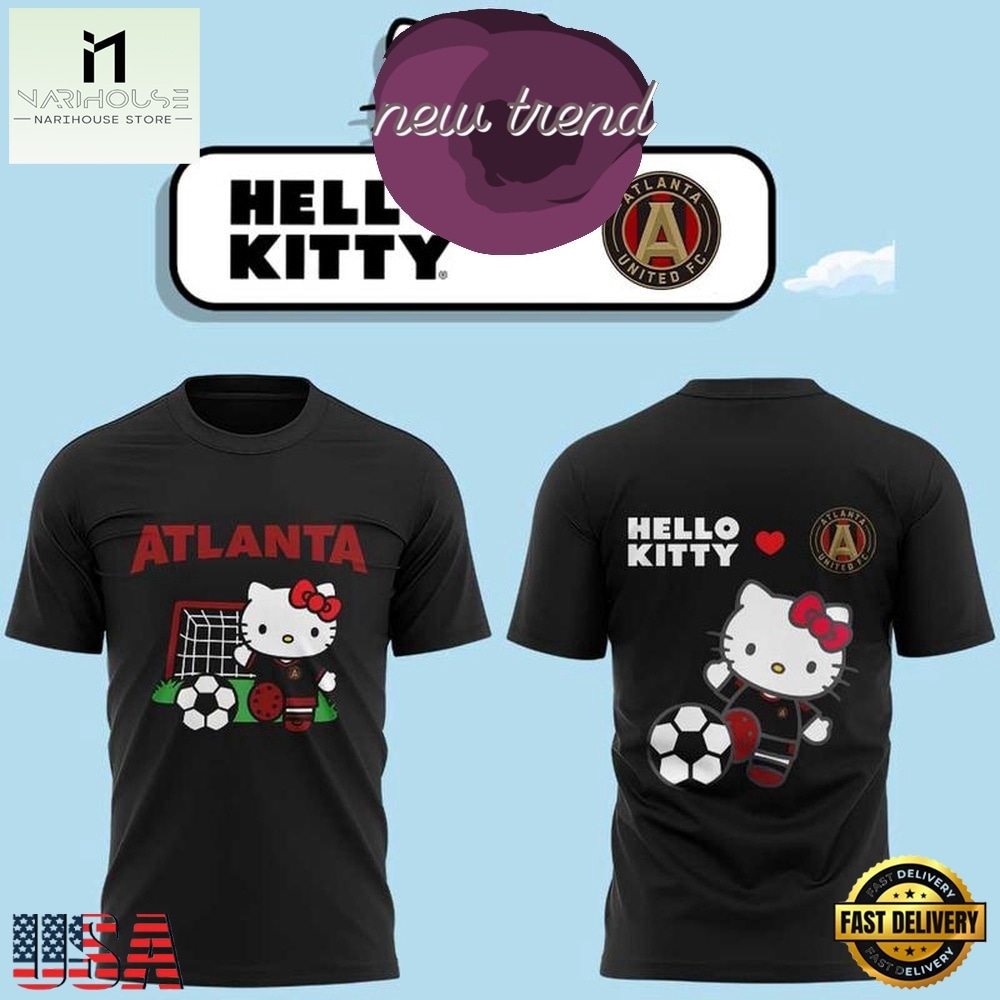 Atlanta United FC x Hello Kitty 2026 Graphic T Shirt, Hot 3D Shirt Trend Atlanta United FC x Hello Kitty 2026 Graphic T Shirt, Hot 3D Shirt Trend