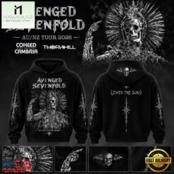 Avenged Sevenfold AUSNZ Tour 2026 Hoodie, Popular 3D Music Tee Avenged Sevenfold Ausnz Tour 2026 Hoodie