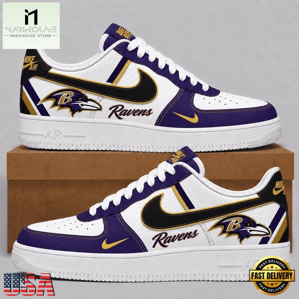 Baltimore Ravens 2026 NFL Team Air Force 1 Shoes Sneakers, NFL Team AF1 Shoes Baltimore Ravens 2026 NFL Team Air Force 1 Shoes Sneakers, NFL Team AF1 Shoes