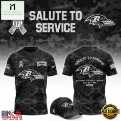 Baltimore Ravens 2026 Salute To Service Limited Camo 3D Shirt, Hot 3D Shirt Trend Baltimore Ravens 2026 Salute TO Service Limited Camo 3D Shirt