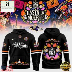 Baltimore Ravens Football US Hasta la Muerte 2026 Limited Edition Hoodie Shirt, Hot 3D Shirt Trend Baltimore Ravens Football US Hasta LA Muerte 2026 Limited Edition Hoodie Shirt