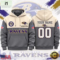 Baltimore Ravens NFL Custom Varsity Colorblock Pullover Hoodie, NFL Sporty Shirt Baltimore Ravens Nfl Custom Varsity Colorblock Pullover Hoodie