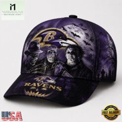 Baltimore Ravens NFL Horror Night Halloween 2026 Design Classic Cap, NFL Trendy Cap Baltimore Ravens Nfl Horror Night Halloween 2026 Design Classic Cap