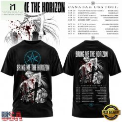 Bring Me THe Horizon Canada & Usa Tour T Shirt, Popular 3D Music Tee Bring ME The Horizon Canada Usa Tour T Shirt