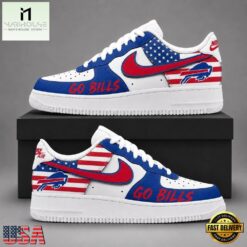 Buffalo Bills NFL American Flag Football Team Limited Air Force 1 Shoes Sneakers, NFL Team AF1 Shoes Buffalo Bills Nfl American Flag Football Team Limited Air Force 1 Shoes Sneakers
