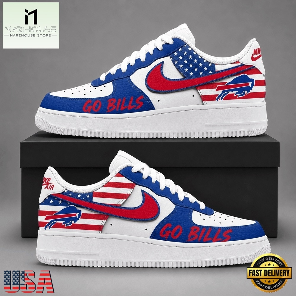 Buffalo Bills NFL American Flag Football Team Limited Air Force 1 Shoes Sneakers, NFL Team AF1 Shoes Buffalo Bills NFL American Flag Football Team Limited Air Force 1 Shoes Sneakers, NFL Team AF1 Shoes