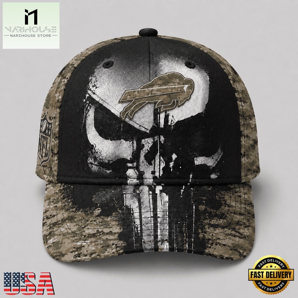 Buffalo Bills NFL Halloween Military Skull Camo Classic Cap, NFL Trendy Cap Buffalo Bills NFL Halloween Military Skull Camo Classic Cap, NFL Trendy Cap