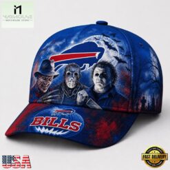 Buffalo Bills NFL Horror Night Halloween 2026 Design Classic Cap, NFL Trendy Cap Buffalo Bills Nfl Horror Night Halloween 2026 Design Classic Cap