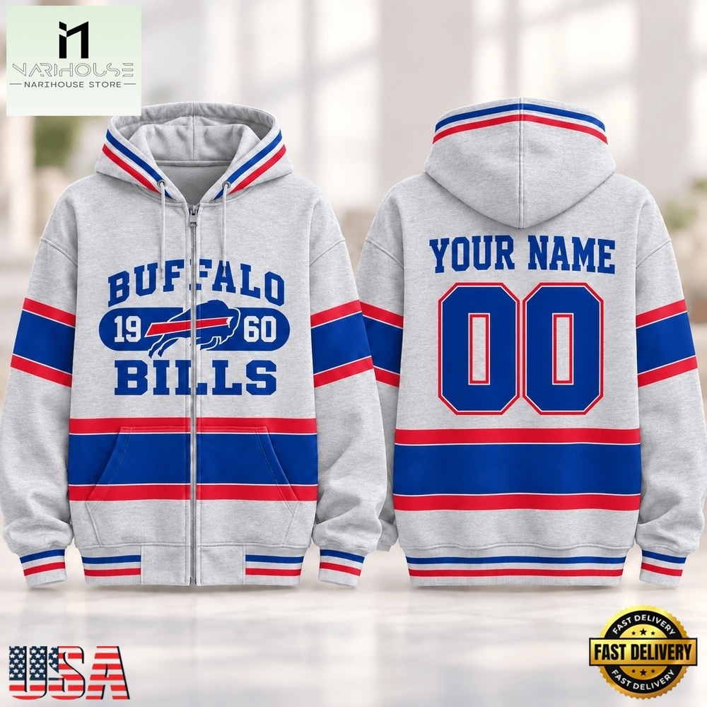 Buffalo Bills NFL Varsity Stripe Zip Hoodie, NFL Sporty Shirt Buffalo Bills NFL Varsity Stripe Zip Hoodie, NFL Sporty Shirt