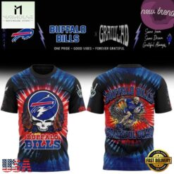 Buffalo Bills x Grateful Dead Skeletons 2026 T Shirt, Hot 3D Shirt Trend Buffalo Bills X Grateful Dead Skeletons 2026 T Shirt