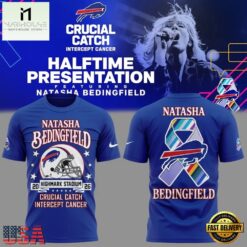 Buffalo Bills x Natasha Bedingfield Crucial Catch Intercept Cancer T Shirt, Hot 3D Shirt Trend Buffalo Bills X Natasha Bedingfield Crucial Catch Intercept Cancer T Shirt