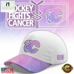 Calgary Flames Hockey Fights Cancer Limited Edition 2026 Cap.jfif, Trending Cap Style Calgary Flames Hockey Fights Cancer Limited Edition 2026 Cap Jfif