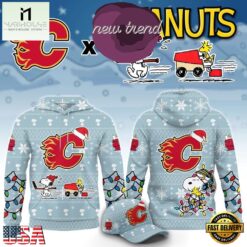 Calgary Flames x Peanuts 2026 Christmas Limited Edition Hoodie, Hot 3D Shirt Trend Calgary Flames X Peanuts 2026 Christmas Limited Edition Hoodie