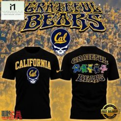California Golden Bears Football x Grateful Dead 2026 Black T Shirt, Popular 3D Music Tee California Golden Bears Football X Grateful Dead 2026 Black T Shirt