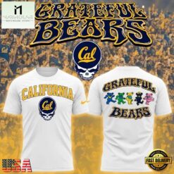 California Golden Bears Football x Grateful Dead 2026 White T Shirt, Popular 3D Music Tee California Golden Bears Football X Grateful Dead 2026 White T Shirt