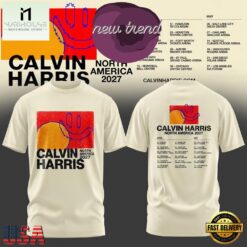 Calvin Harris North America Tour 2027 Graphic 3D Shirt, Popular 3D Music Tee Calvin Harris North America Tour 2027 Graphic 3D Shirt