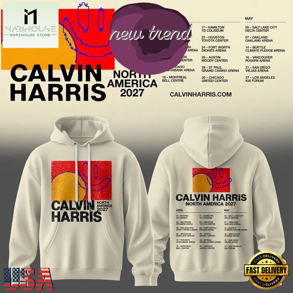 Calvin Harris North America Tour 2027 Graphic Hoodie, Popular 3D Music Tee Calvin Harris North America Tour 2027 Graphic Hoodie, Popular 3D Music Tee