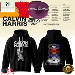 Calvin Harris North America Tour 2027 Graphic New Design Hoodie, Popular 3D Music Tee Calvin Harris North America Tour 2027 Graphic New Design Hoodie