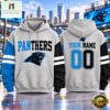 Carolina Panthers NFL Two Tone Colorblock Varsity Hoodie, NFL Sporty Shirt Carolina Panthers Nfl Two Tone Colorblock Varsity Hoodie