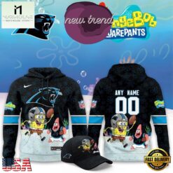 Carolina Panthers x SpongeBob Limited Edition Personalized Hoodie, Hot 3D Shirt Trend Carolina Panthers X Spongebob Limited Edition Personalized Hoodie