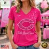 Chicago Bears 2026 NFL Tackle Breast Cancer V neck T Shirt, Trendy NFL V Neck Tee Chicago Bears 2026 Nfl Tackle Breast Cancer V Neck T Shirt