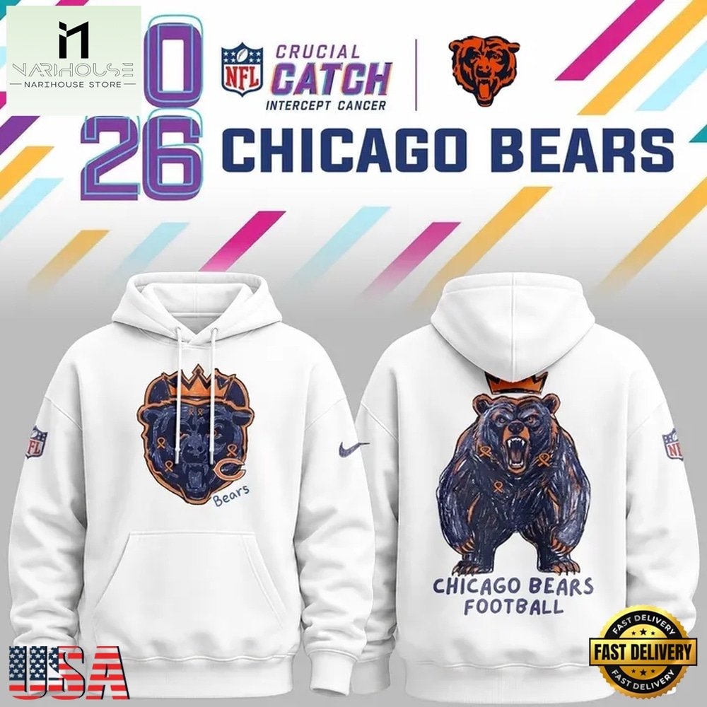 Chicago Bears Designed By Young Heroes Battling Cancer Limited Edition Hoodie, Hot 3D Shirt Trend Chicago Bears Designed By Young Heroes Battling Cancer Limited Edition Hoodie, Hot 3D Shirt Trend