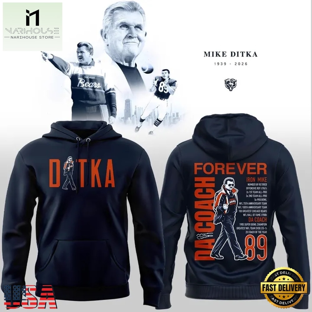 Chicago Bears Mike Ditka Forever Remembering a Legend Paying Tribute to Da Coach Hoodie, Hot 3D Shirt Trend Chicago Bears Mike Ditka Forever Remembering a Legend Paying Tribute to Da Coach Hoodie, Hot 3D Shirt Trend