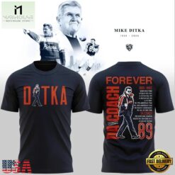 Chicago Bears Mike Ditka Forever Remembering a Legend Paying Tribute to Da Coach T Shirt, Hot 3D Shirt Trend Chicago Bears Mike Ditka Forever Remembering A Legend Paying Tribute TO DA Coach T Shirt