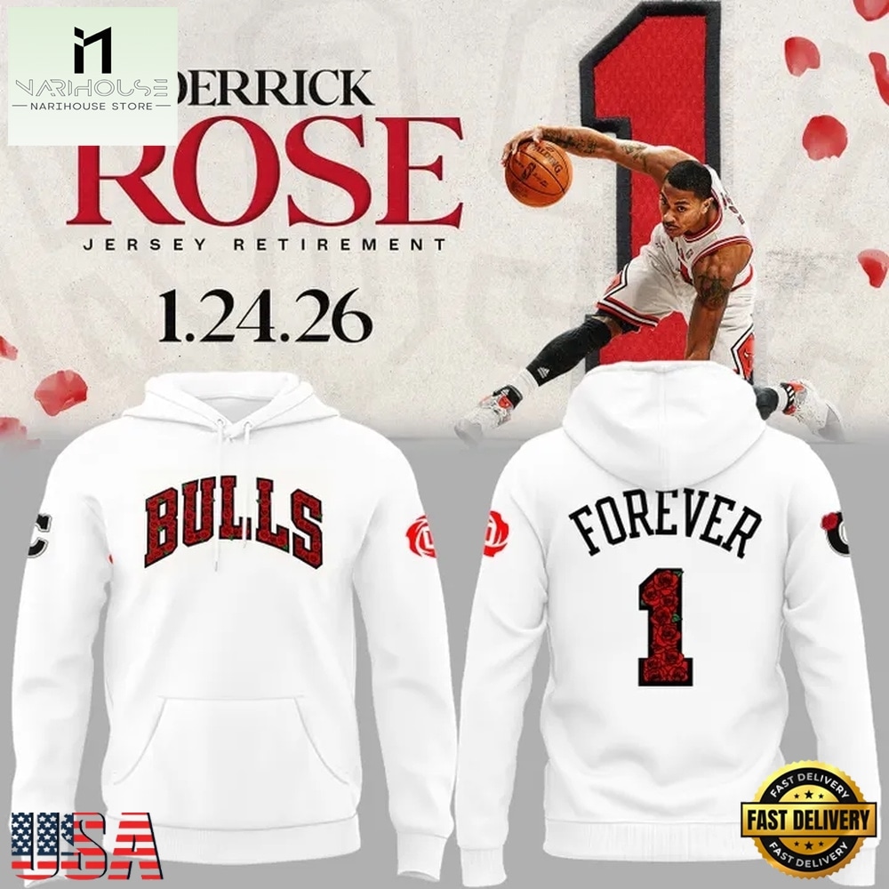 Chicago Bulls Forever Derrick Martell Rose White Hoodie, Hot 3D Shirt Trend Chicago Bulls Forever Derrick Martell Rose White Hoodie, Hot 3D Shirt Trend