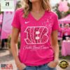 Cincinnati Bengals 2026 NFL Tackle Breast Cancer V neck T Shirt, Trendy NFL V Neck Tee Cincinnati Bengals 2026 Nfl Tackle Breast Cancer V Neck T Shirt