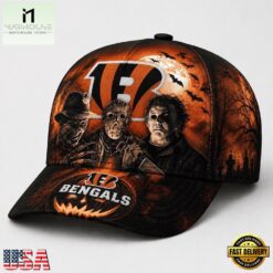 Cincinnati Bengals NFL Horror Night Halloween 2026 Design Classic Cap, NFL Trendy Cap Cincinnati Bengals Nfl Horror Night Halloween 2026 Design Classic Cap