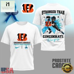 Cincinnati Bengals NFL Prostate Cancer Awareness Month 3D Shirt, NFL Sporty Shirt Cincinnati Bengals Nfl Prostate Cancer Awareness Month 3D Shirt