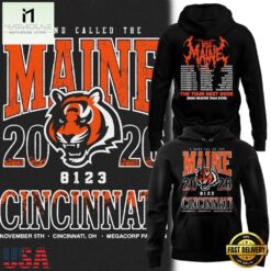 Cincinnati Bengals x The Maine The Tour Next Door 2026 Hoodie, Popular 3D Music Tee Cincinnati Bengals X The Maine The Tour Next Door 2026 Hoodie