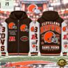 Cleveland Browns NFL Gridiron Heritage Zip Hoodie, NFL Sporty Shirt Cleveland Browns Nfl Gridiron Heritage Zip Hoodie