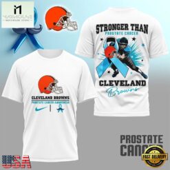 Cleveland Browns NFL Prostate Cancer Awareness Month 3D Shirt, NFL Sporty Shirt Cleveland Browns Nfl Prostate Cancer Awareness Month 3D Shirt