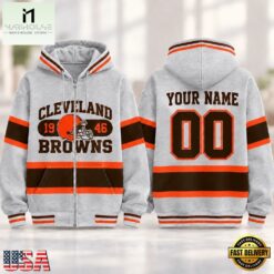 Cleveland Browns NFL Varsity Stripe Zip Hoodie, NFL Sporty Shirt Cleveland Browns Nfl Varsity Stripe Zip Hoodie