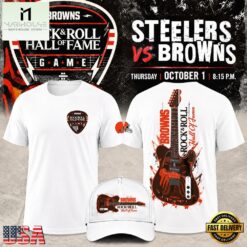 Cleveland Browns Rock & Roll Hall of Fame 2026 Graphic White 3D Shirt, Popular 3D Music Tee Cleveland Browns Rock Roll Hall OF Fame 2026 Graphic White 3D Shirt