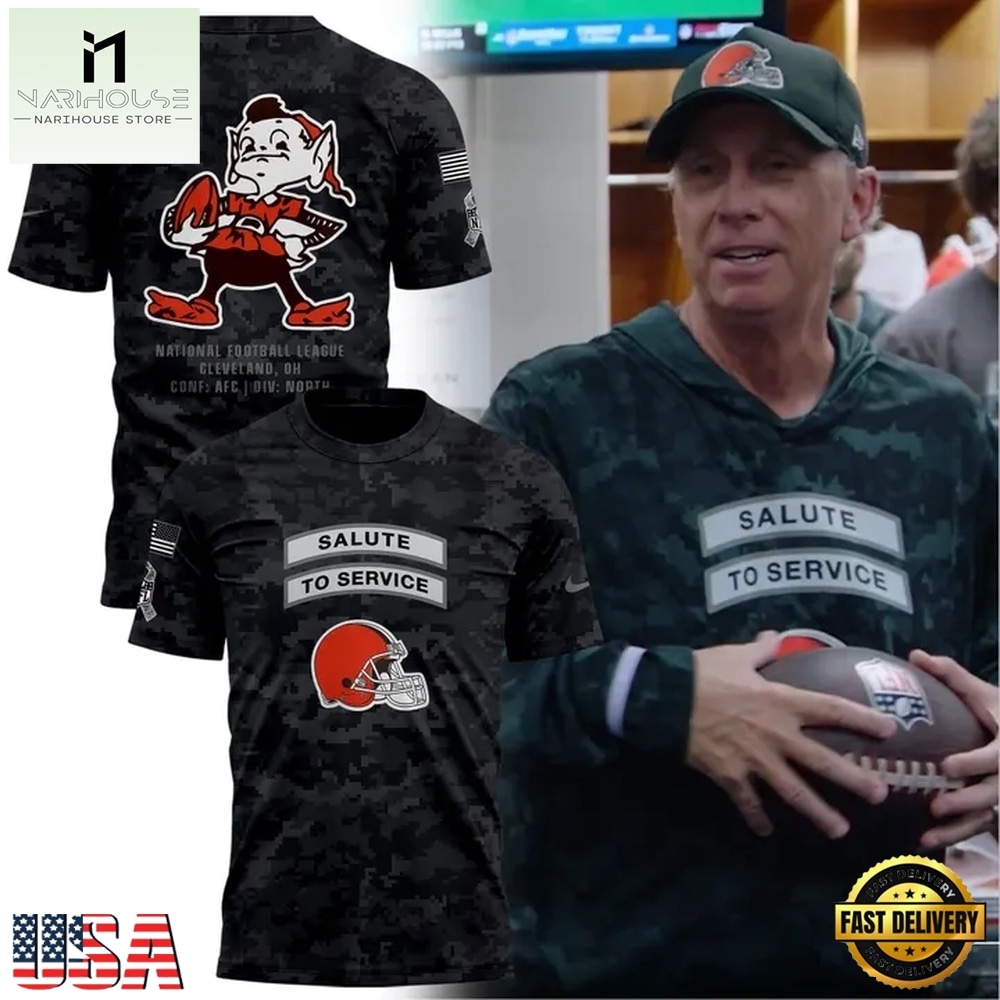Cleveland Browns Salute to Service Sideline 2026 T Shirt, Hot 3D Shirt Trend Cleveland Browns Salute to Service Sideline 2026 T Shirt, Hot 3D Shirt Trend