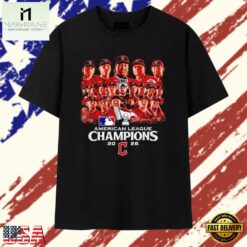 Cleveland Guardians 2026 American League Champions Team Roster T Shirt, Stylish 2D Graphic Shirt Cleveland Guardians 2026 American League Champions Team Roster T Shirt