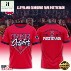 Cleveland Guardians 2026 Take October Red T Shirt, Hot 3D Shirt Trend Cleveland Guardians 2026 Take October Red T Shirt
