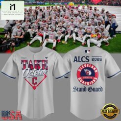 Cleveland Guardians Stand Guard ALCS Bound Postseason 2026 Baseball Jersey, Stylish Baseball Jersey Cleveland Guardians Stand Guard Alcs Bound Postseason 2026 Baseball Jersey