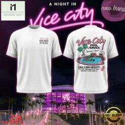 Court Culture x Duvin Vice City Pool Service 2026 T Shirt, Popular 3D Music Tee Court Culture X Duvin Vice City Pool Service 2026 T Shirt