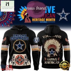 Dallas Cowboys Native American Heritage Month Custom Name Hoodie, Hot 3D Shirt Trend Dallas Cowboys Native American Heritage Month Custom Name Hoodie