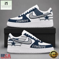 Dallas Cowboys NFL American Flag Football Team Limited Air Force 1 Shoes Sneakers, NFL Team AF1 Shoes Dallas Cowboys Nfl American Flag Football Team Limited Air Force 1 Shoes Sneakers